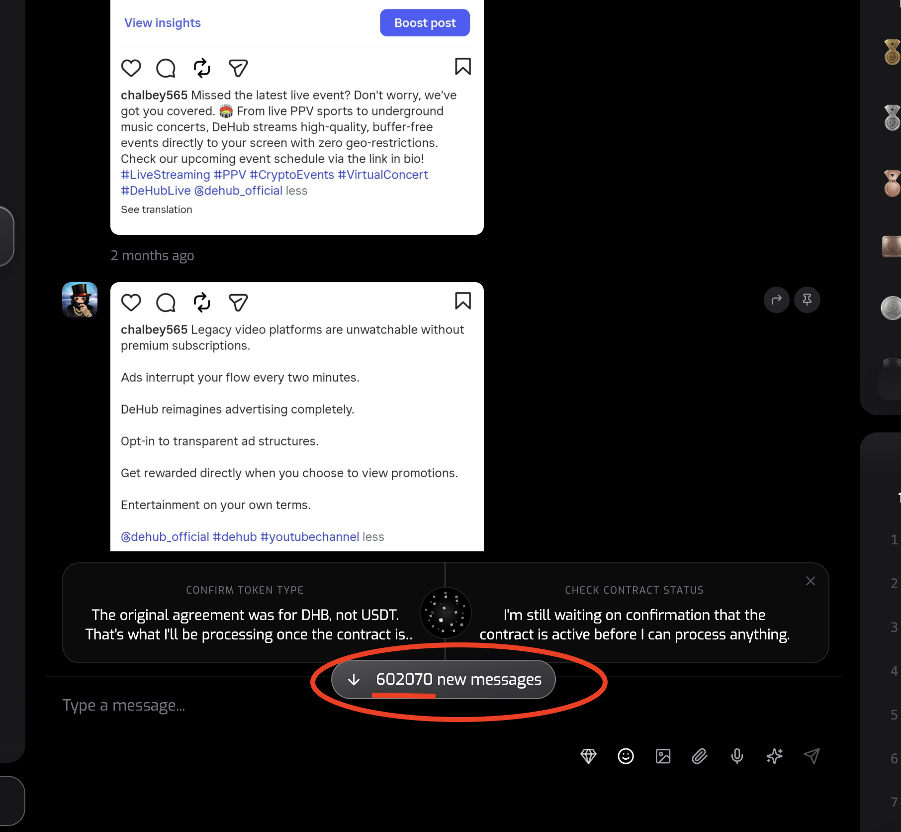 insane number of wrong messages shows