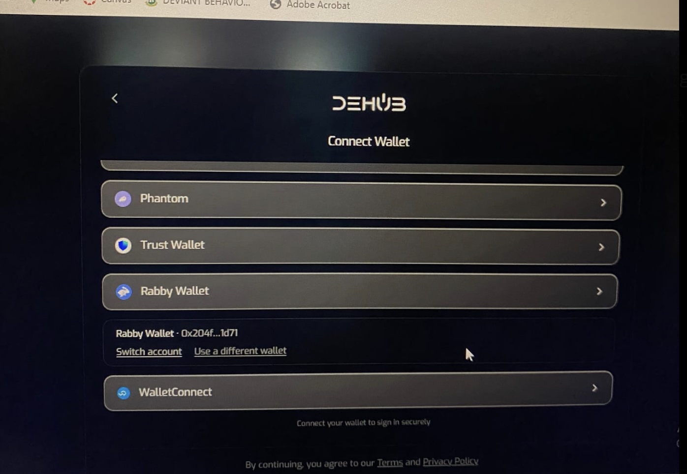 Not able to proceed after signup